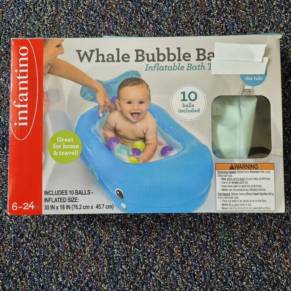 Whale Bubble ball inflatable baby bath by infantino